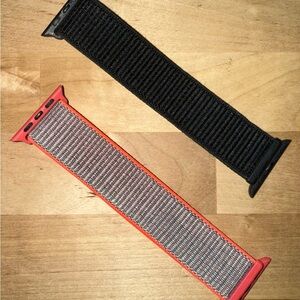 Black and Coral Apple Watch Bands